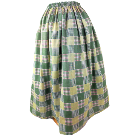 Falda Casera Verde cuadros mujer - Trajes Regionales Vascos