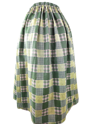Falda Casera Verde cuadros mujer - Trajes Regionales Vascos