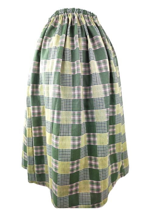 Falda Casera Verde cuadros mujer - Trajes Regionales Vascos