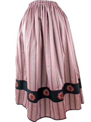 Falda Casera Rayas Granate Bies Eguzkilore