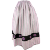 Falda Casera Rayas Rosa con Bies
