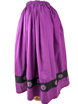 Falda Casera Morada Bies Negro Eguzkilore