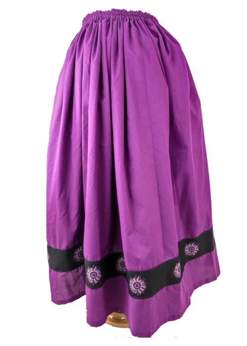 Falda Casera Morada Bies Negro Eguzkilore