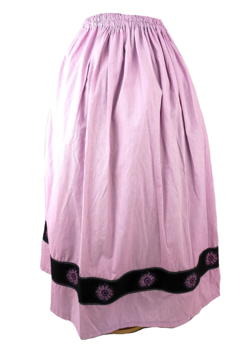 Falda Casera Rosa Bies Negro Eguzkilore