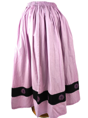 Falda Casera Rosa Bies Negro Eguzkilore