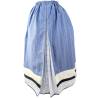 Falda Casera Azul Rayas, Liso y Flor