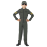 Disfraz de Aviador Verde Infantil. - Disfraces Militares Infantiles