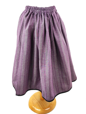 Falda Casera Morada Rayas para niña - Trajes Regionales Vascos