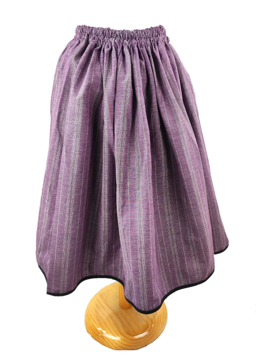 Falda Casera Morada Rayas para niña - Trajes Regionales Vascos