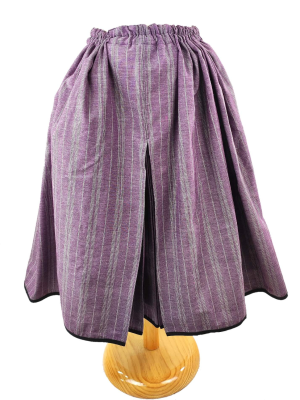 Falda Casera Morada Rayas para niña - Trajes Regionales Vascos