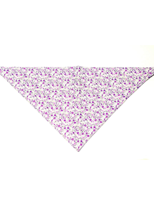 Pañuelo Casera Grande Flores Morado