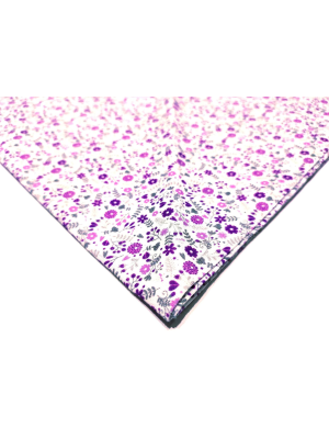 Pañuelo Casera Grande Flores Morado