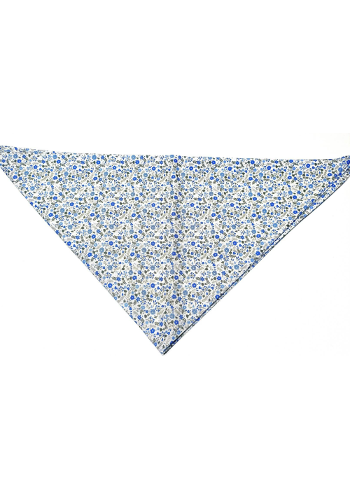 Pañuelo Casera Grande Flores Azules