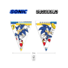 Banderin Sonic 9 paneles de 20x30cm