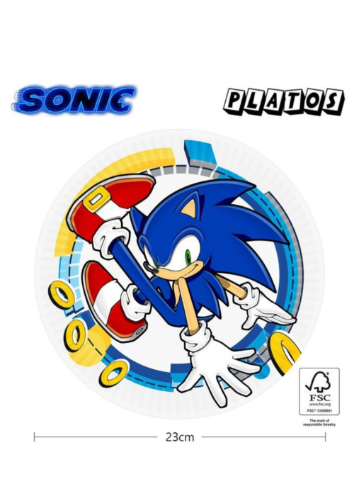 Platos Sonic 23 cm 8 Unid