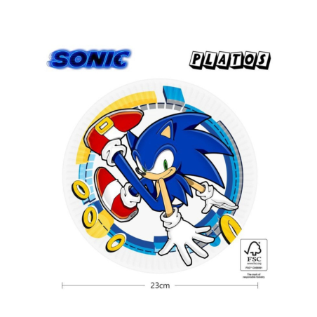 Platos Sonic 23 cm 8 Unid