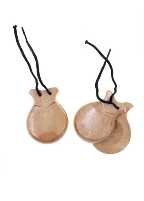 Castañuelas de Madera Natural