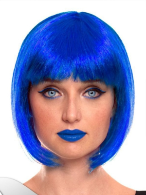 Peluca Melena Charleston Azul Oscuro