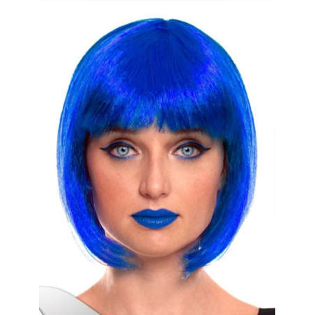 Peluca Melena Charleston Azul Oscuro