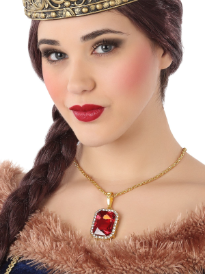 Collar Medallon Rojo