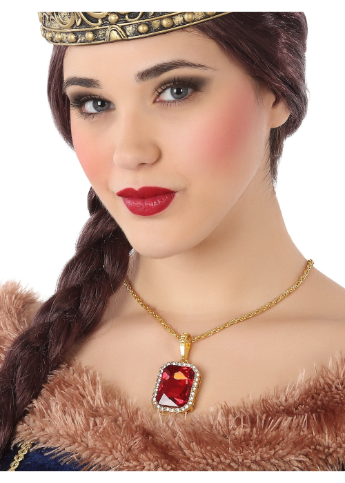 Collar Medallon Rojo