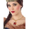 Collar Medallon Rojo