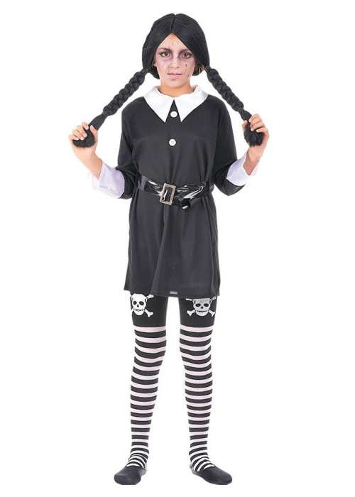 Disfraz de Miércoles para Niña - Disfraces de la Familia Addams