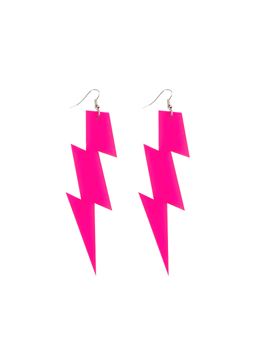 Pendientes Rayo Fucsias