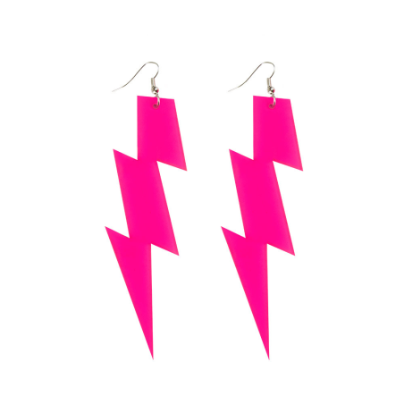 Pendientes Rayo Fucsias