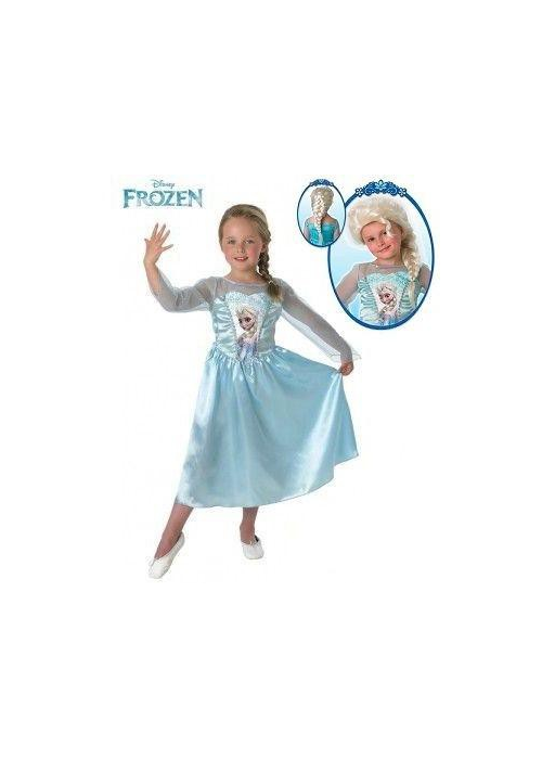 Comprar Disfraz de Elsa de Frozen con Peluca Infantil - Disfraces de Frozen