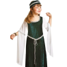 Disfraz de Dama Medieval Verde Infantil - Disfraces Medievales para Niñas