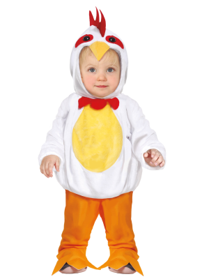 Disfraz de Gallo Blanco Bebe