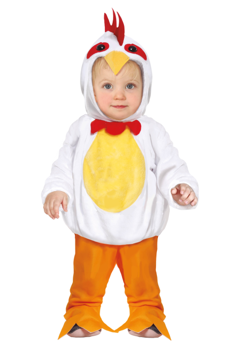 Disfraz de Gallo Blanco Bebe