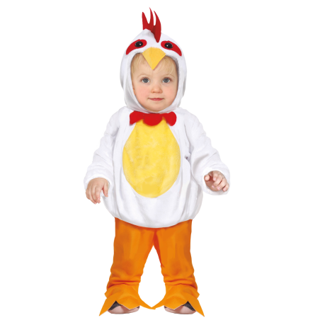 Disfraz de Pollo Blanco Bebe