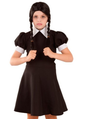 Disfraz de Miércoles para Niña - Disfraces de la Familia Addams