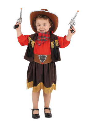 Disfraz de Vaquera Roja Bebe - Disfraces de Vaqueros Bebes