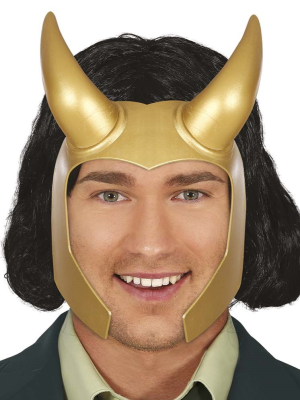 Casco SuperHeroe Dorado con Cuernos