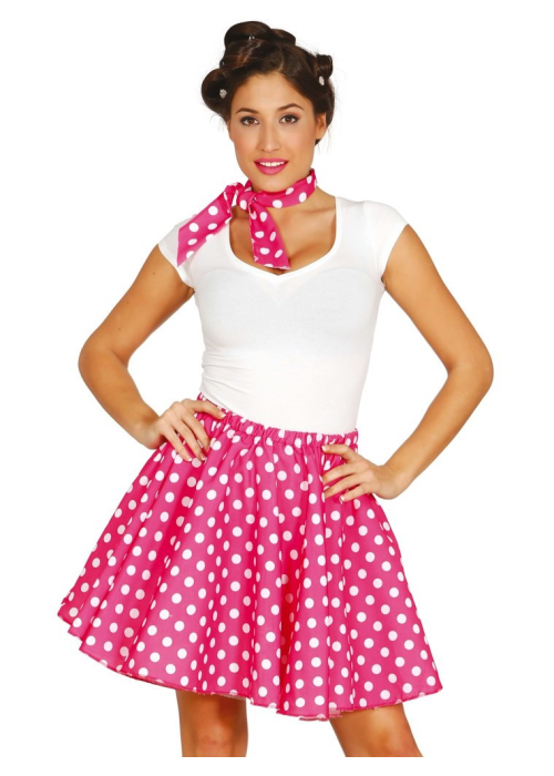 Disfraz de Set Pin Up Rosa - Disfraces años 50-60 (Grease)