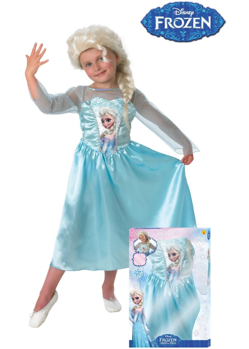 Disfraz de Elsa de Frozen con Peluca Infantil - Disfraces de Frozen