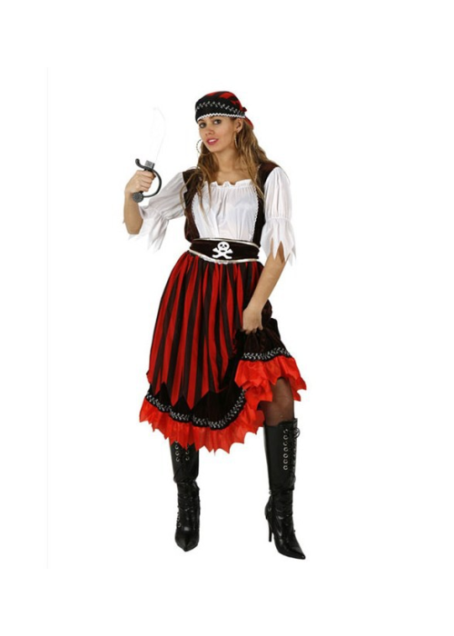 Disfraz de Piratesa Rayas - Disfraces de Piratas para Mujer