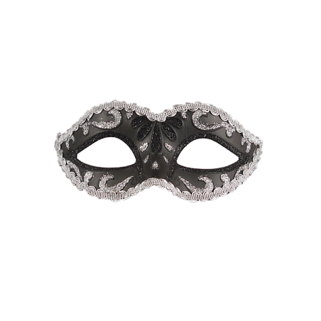 Antifaz Negro y Plata
