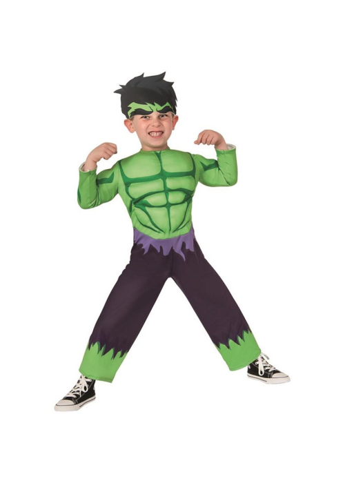 Disfraz de Heroe Musculoso Verde Infantil
