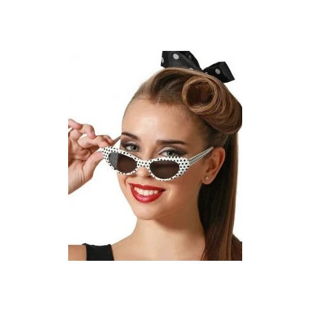 Gafas Lunares Años 50 Blancas