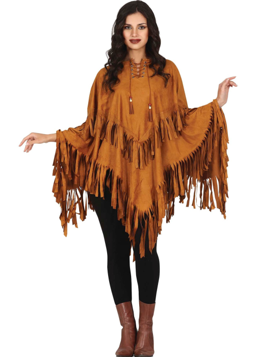 Disfraz de Poncho India - Hippie