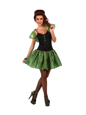 Disfraz de Años 50 Verde y Negro - Disfraces de Grease para Mujer