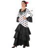 Disfraz de Flamenca Blanco y negro para mujer