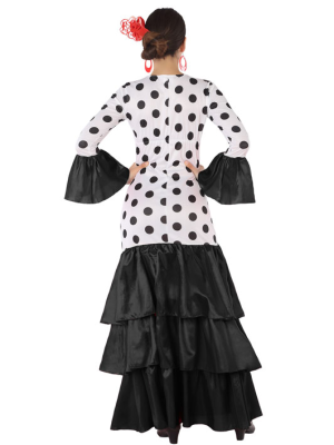 Disfraz de Flamenca Blanco y negro para mujer