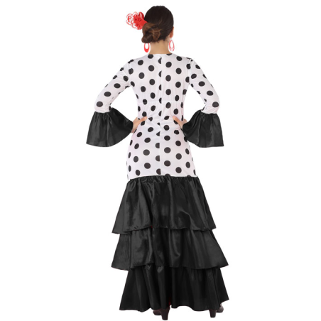 Disfraz de Flamenca Blanco y negro para mujer