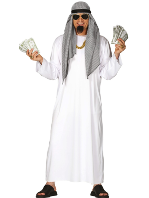 Disfraz de Jeque Arabe Blanco para adulto