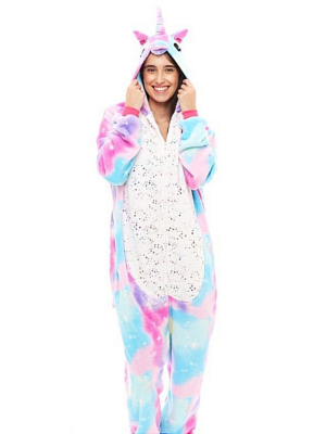 Disfraz de Unicornio Brillos Pijama Peluche adulto
